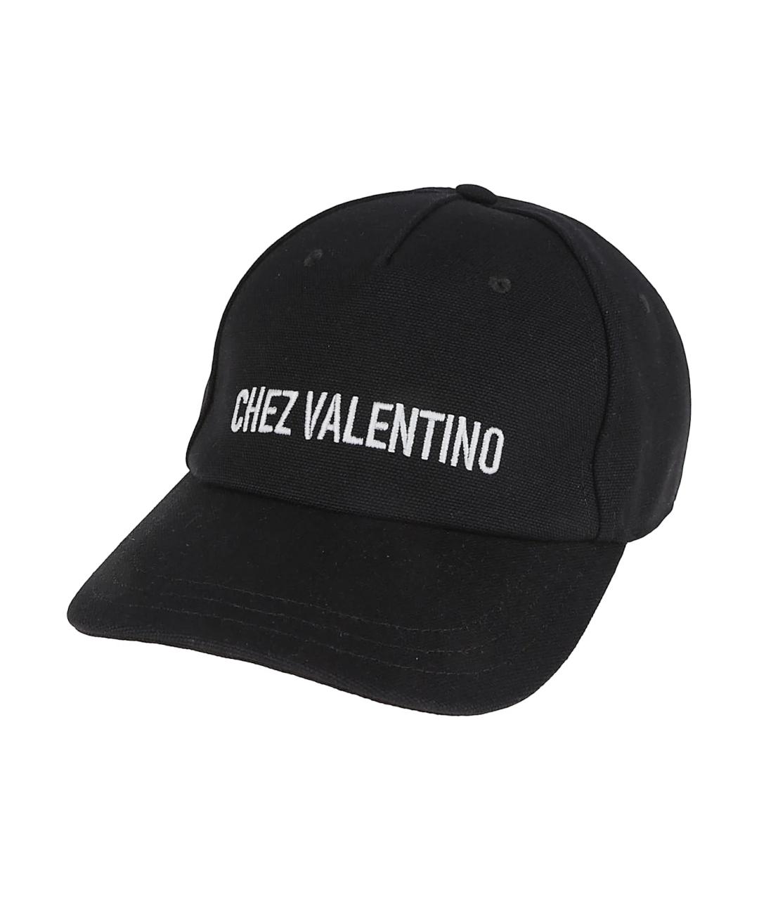 VALENTINO Черная хлопковая кепка/бейсболка, фото 1
