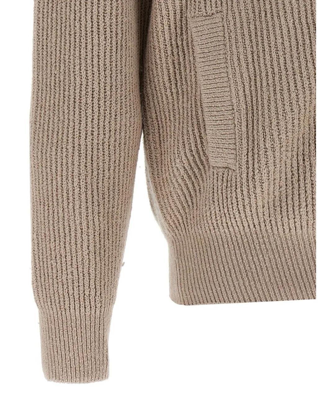 BRUNELLO CUCINELLI Бежевый хлопковый кардиган, фото 4
