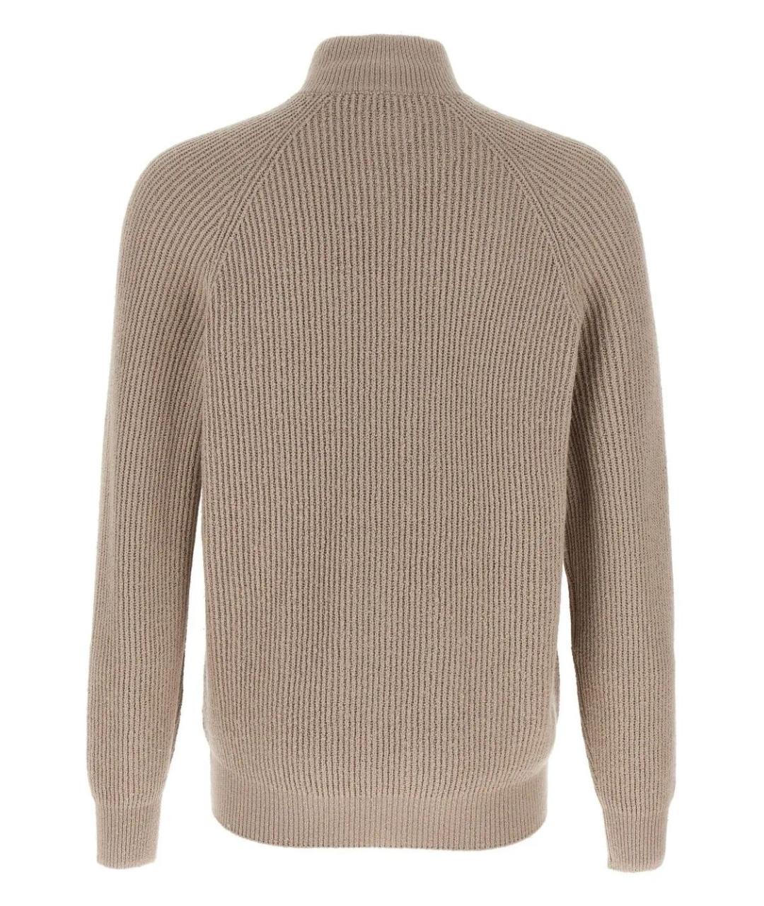 BRUNELLO CUCINELLI Бежевый хлопковый кардиган, фото 2