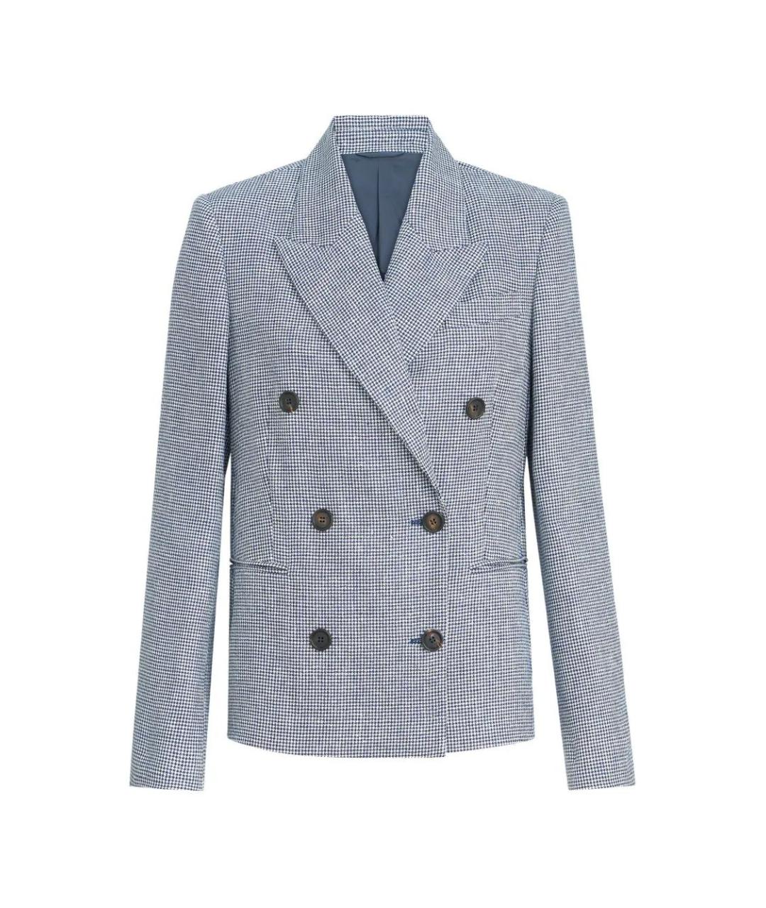 BRUNELLO CUCINELLI Синий льняной жакет/пиджак, фото 1