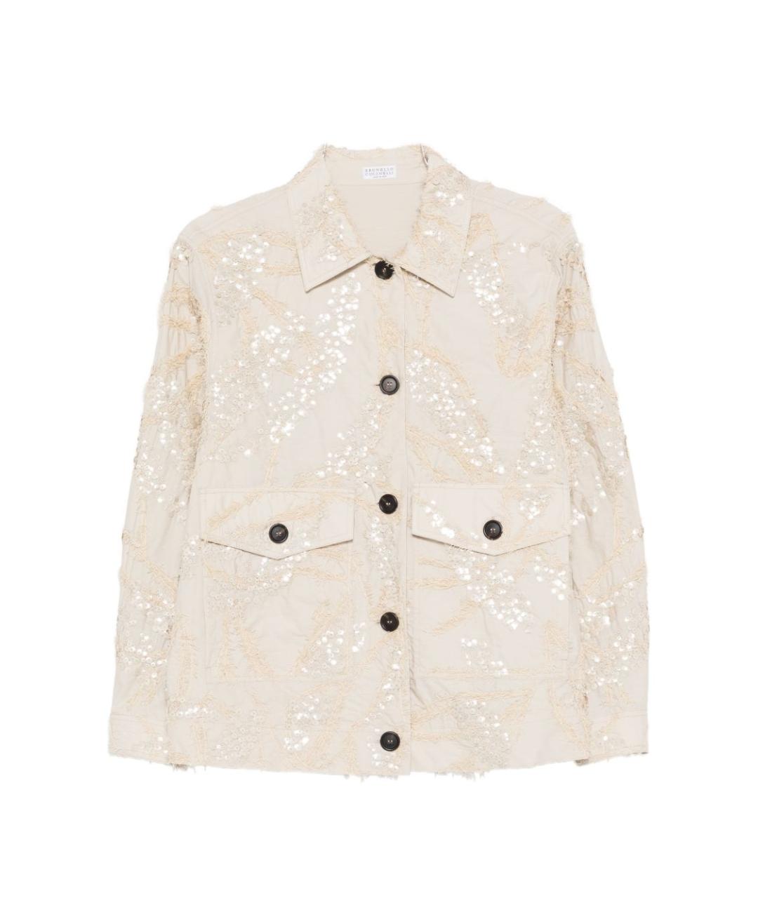 BRUNELLO CUCINELLI Бежевая хлопковая куртка, фото 1