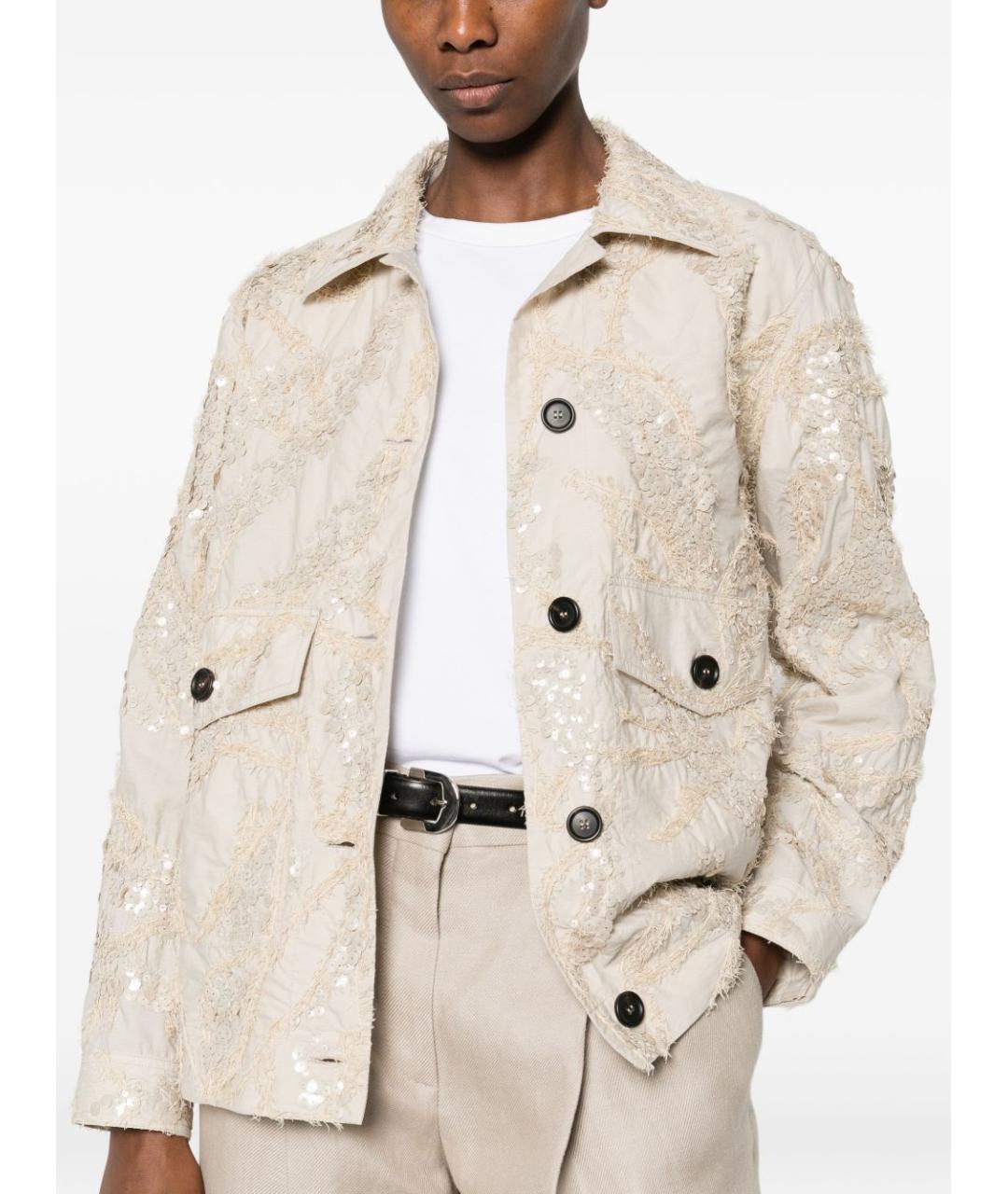 BRUNELLO CUCINELLI Бежевая хлопковая куртка, фото 5