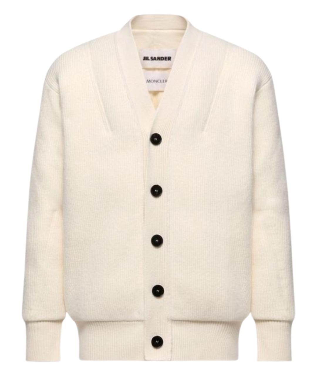 MONCLER Бежевый шерстяной кардиган, фото 1