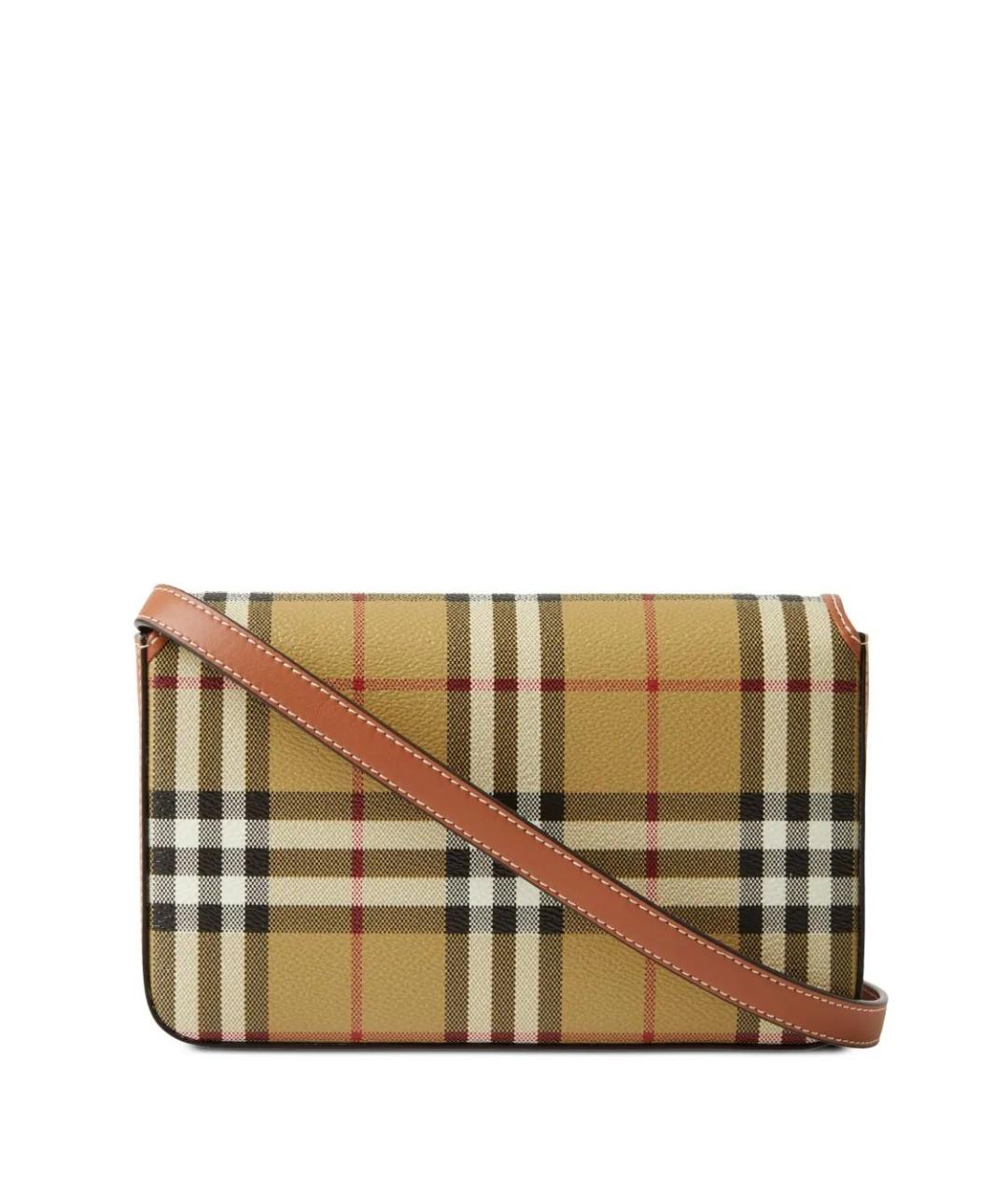 BURBERRY Бежевая сумка через плечо из искусственной кожи, фото 3