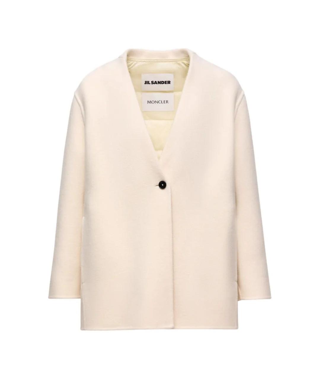 MONCLER Белый шерстяной жакет/пиджак, фото 1