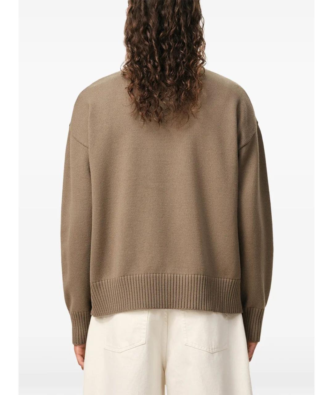 Ami Paris Бежевый шерстяной джемпер / свитер, фото 4