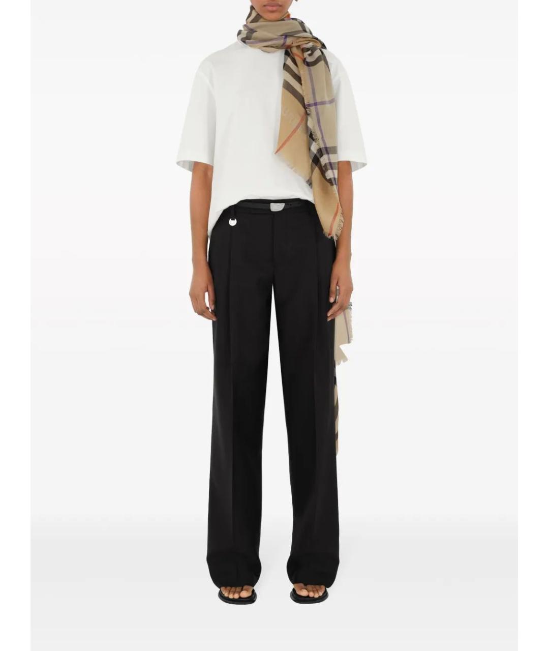 BURBERRY Бежевый шерстяной шарф, фото 5