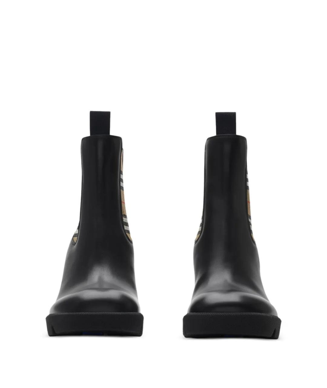 BURBERRY Черные кожаные ботинки, фото 3