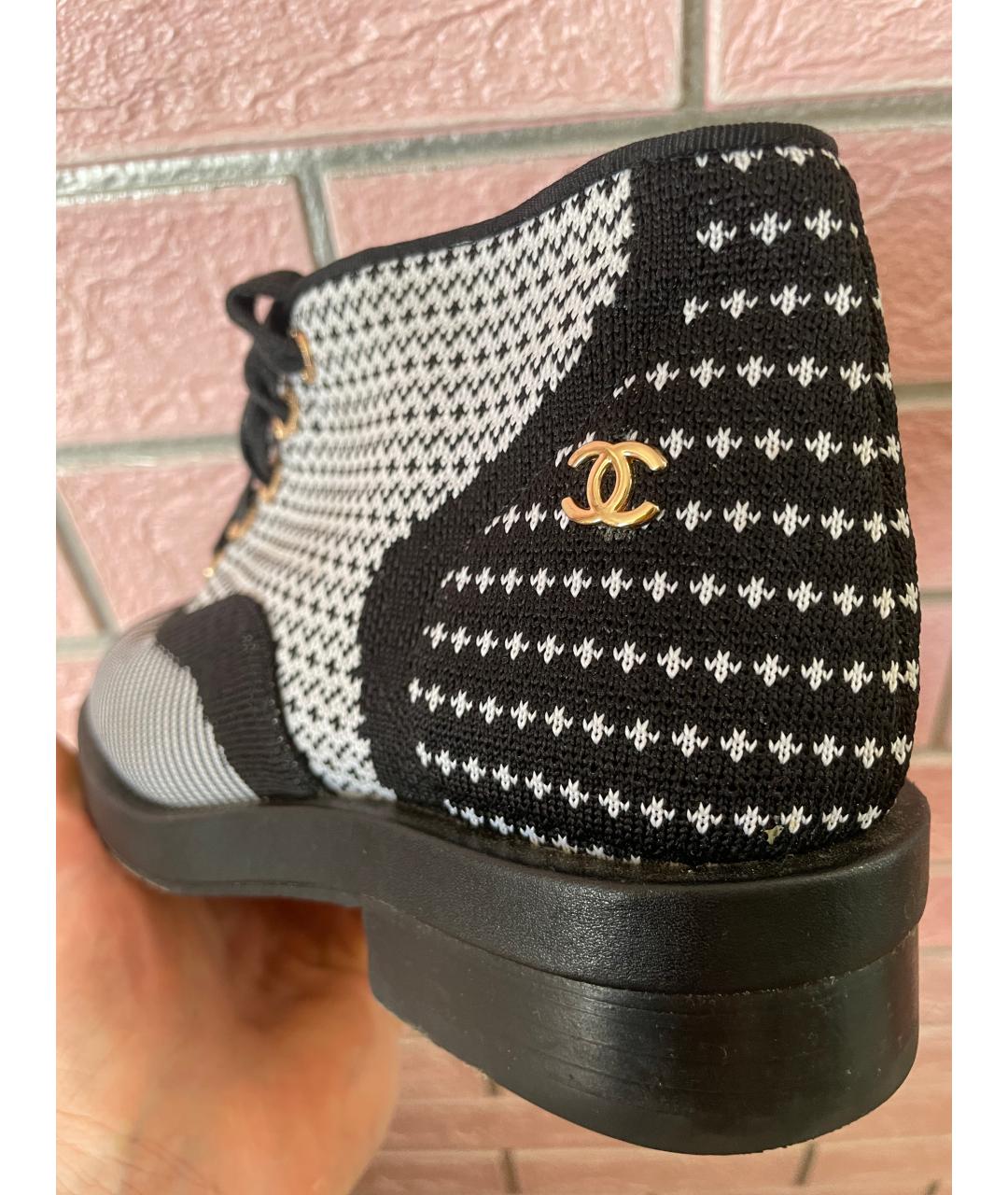 CHANEL Мульти текстильные брогги и оксфорды, фото 4