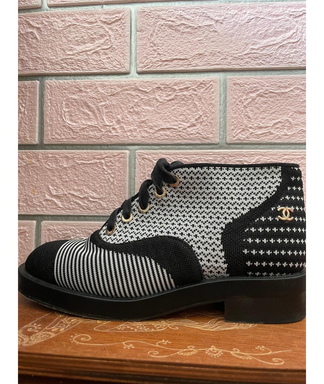 CHANEL Мульти текстильные брогги и оксфорды, фото 6