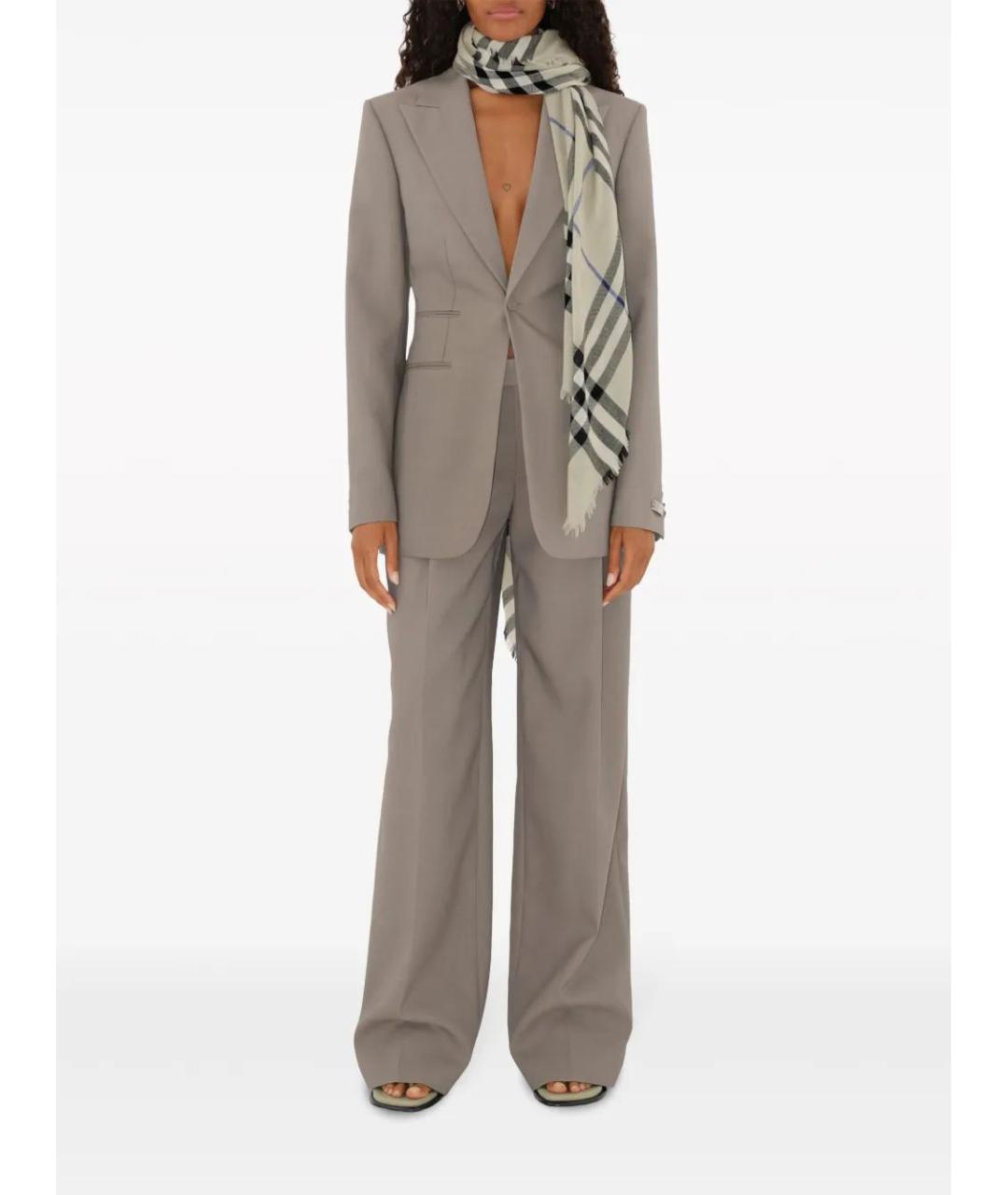 BURBERRY Мульти шерстяной шарф, фото 4