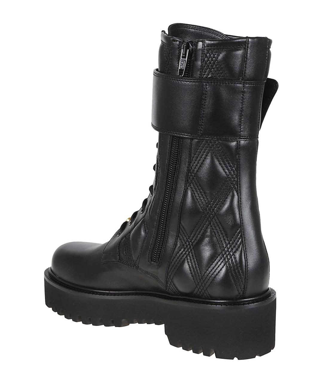 VALENTINO Черные кожаные ботинки, фото 3