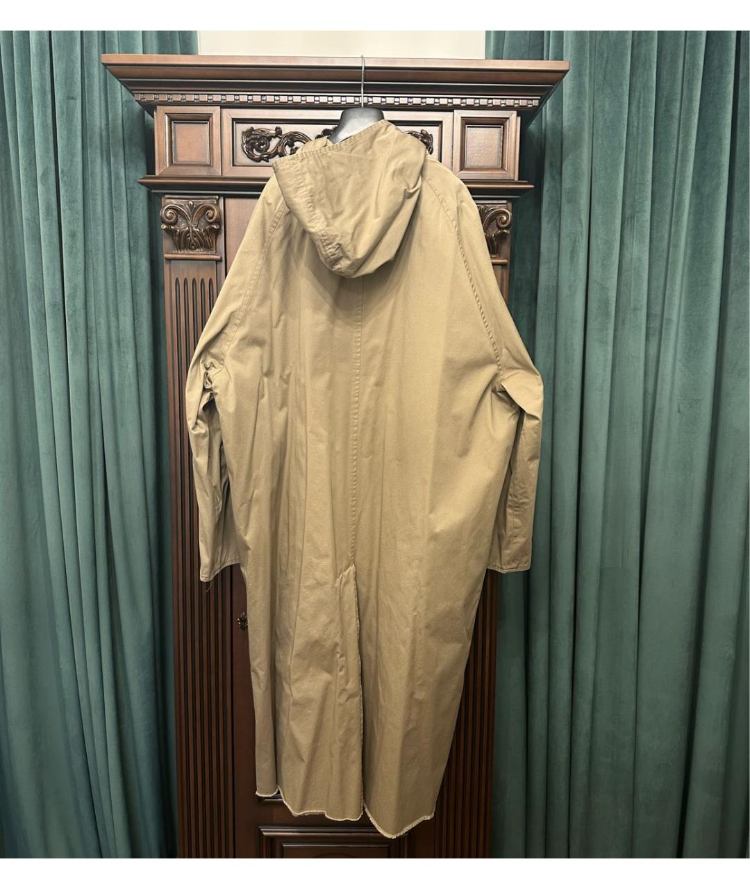 BALENCIAGA Бежевый хлопковый тренч/плащ, фото 2