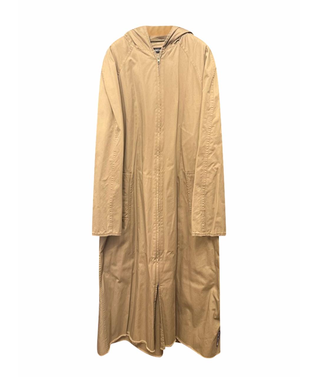 BALENCIAGA Бежевый хлопковый тренч/плащ, фото 8