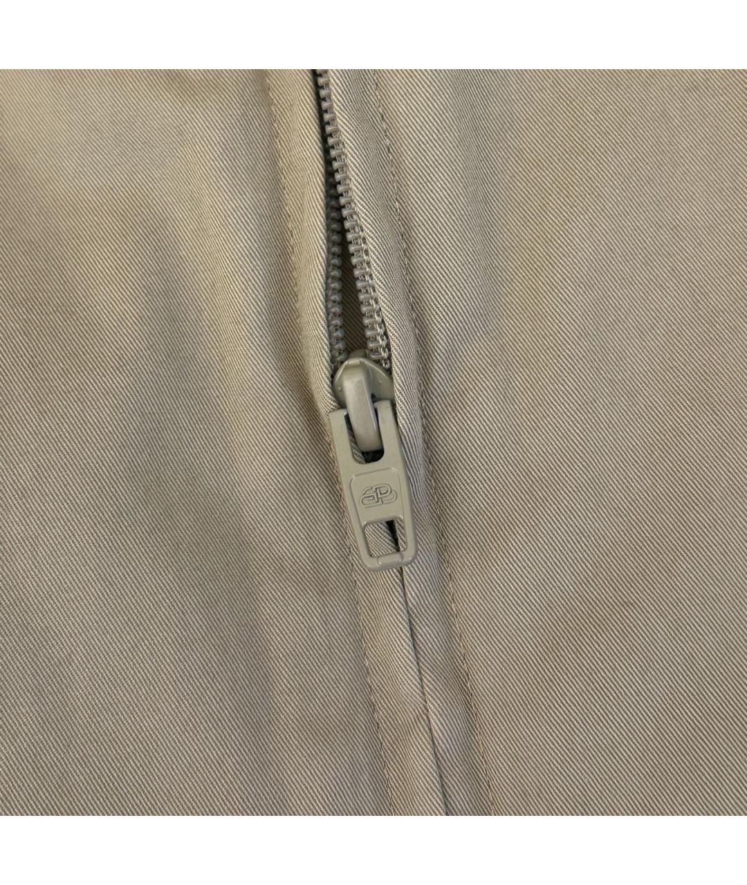 BALENCIAGA Бежевый хлопковый тренч/плащ, фото 4