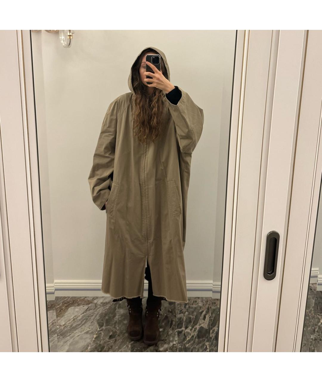 BALENCIAGA Бежевый хлопковый тренч/плащ, фото 7