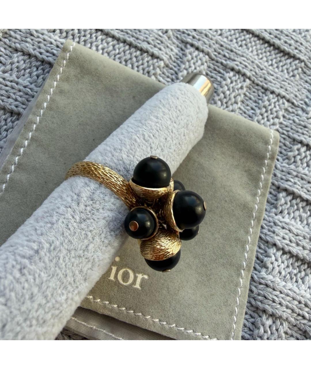 CHRISTIAN DIOR Золотое металлическое кольцо, фото 4