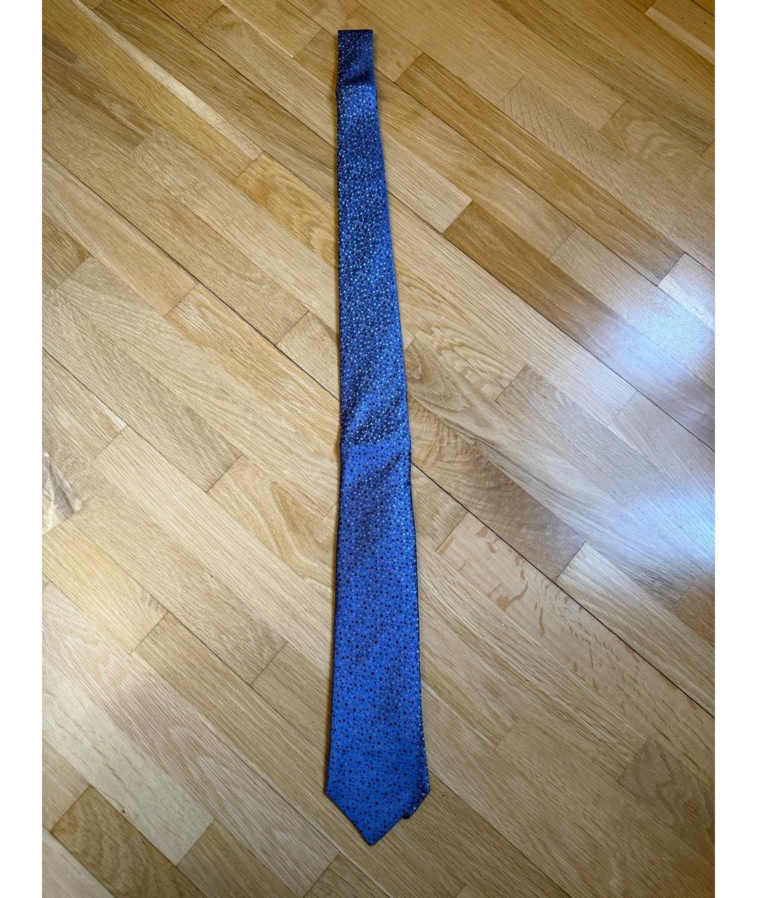 ZILLI Темно-синий шелковый галстук, фото 9