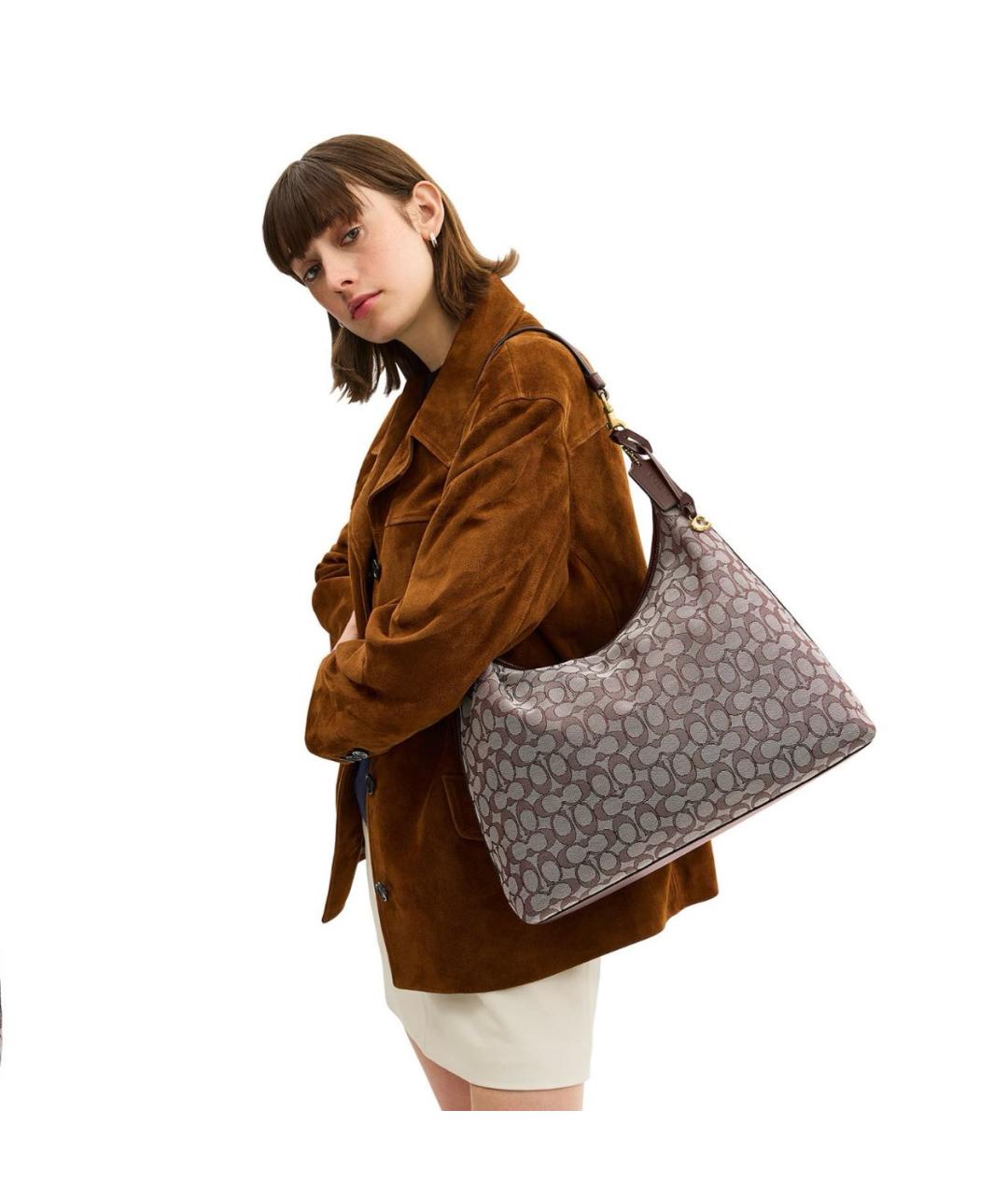 COACH Мульти жаккардовая сумка с короткими ручками, фото 7