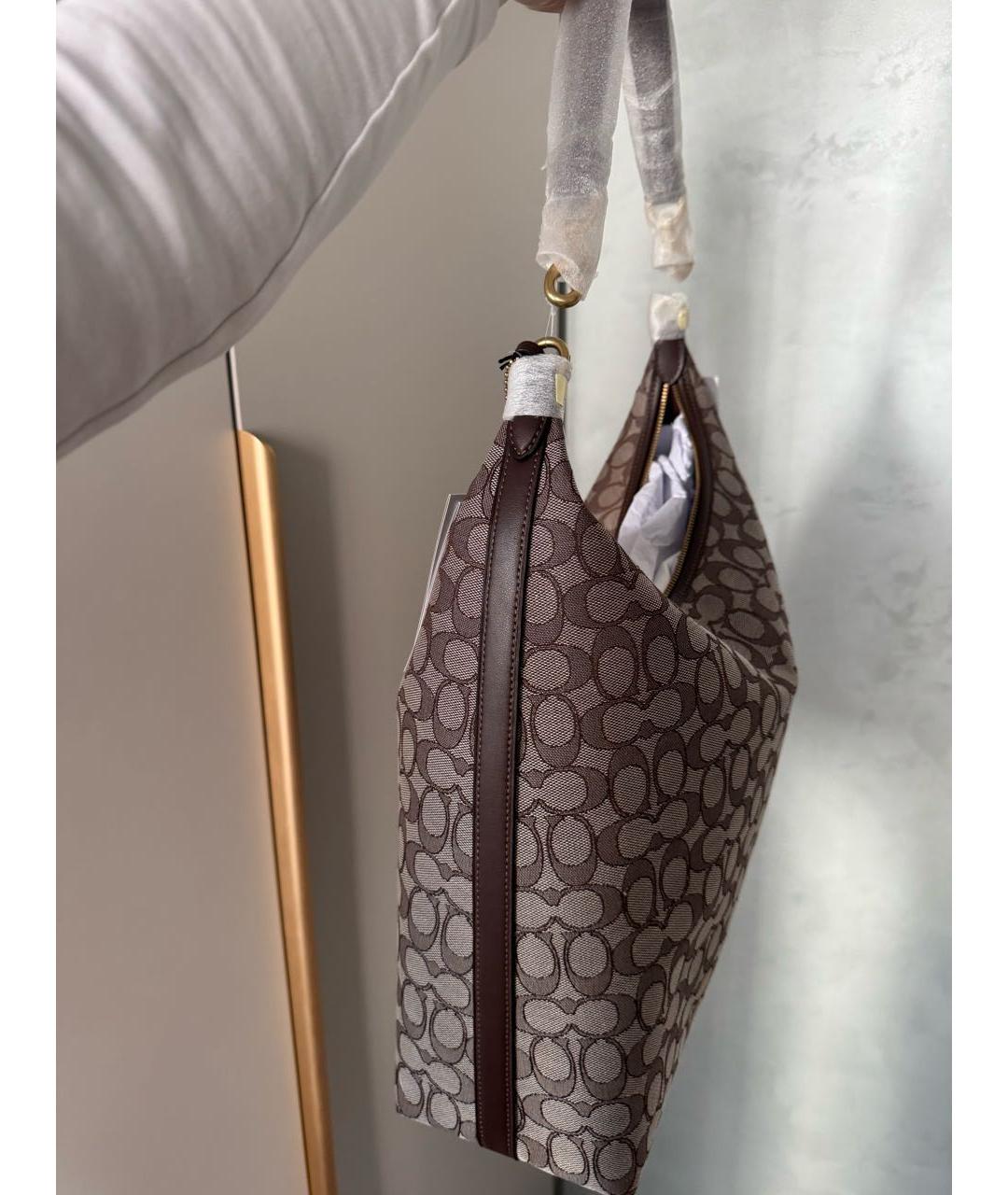 COACH Мульти жаккардовая сумка с короткими ручками, фото 5