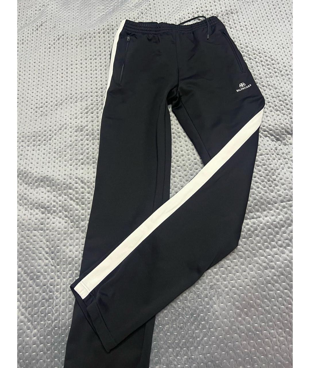 BALENCIAGA Черные синтетические спортивные брюки и шорты, фото 3