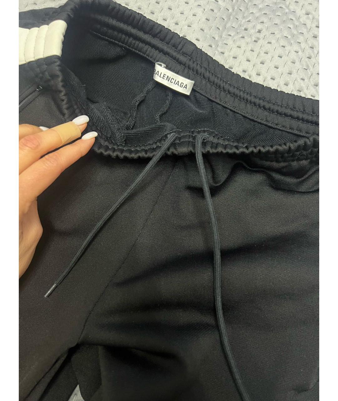 BALENCIAGA Черные синтетические спортивные брюки и шорты, фото 4