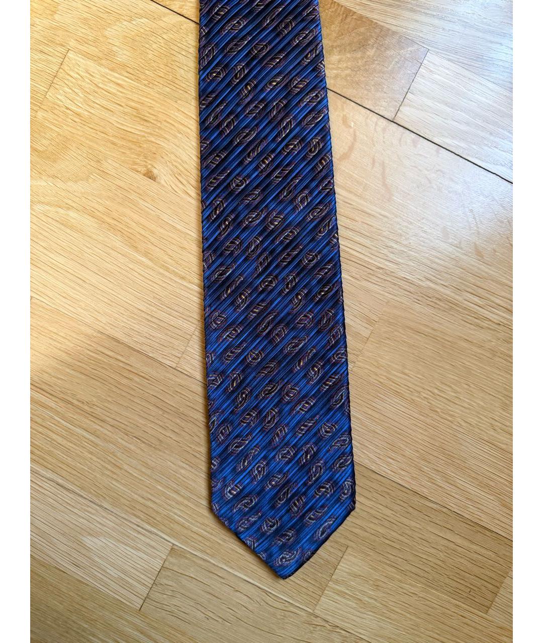 BRIONI Темно-синий шелковый галстук, фото 2
