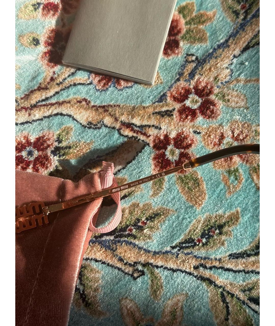 MIU MIU Темно-синие металлические солнцезащитные очки, фото 6