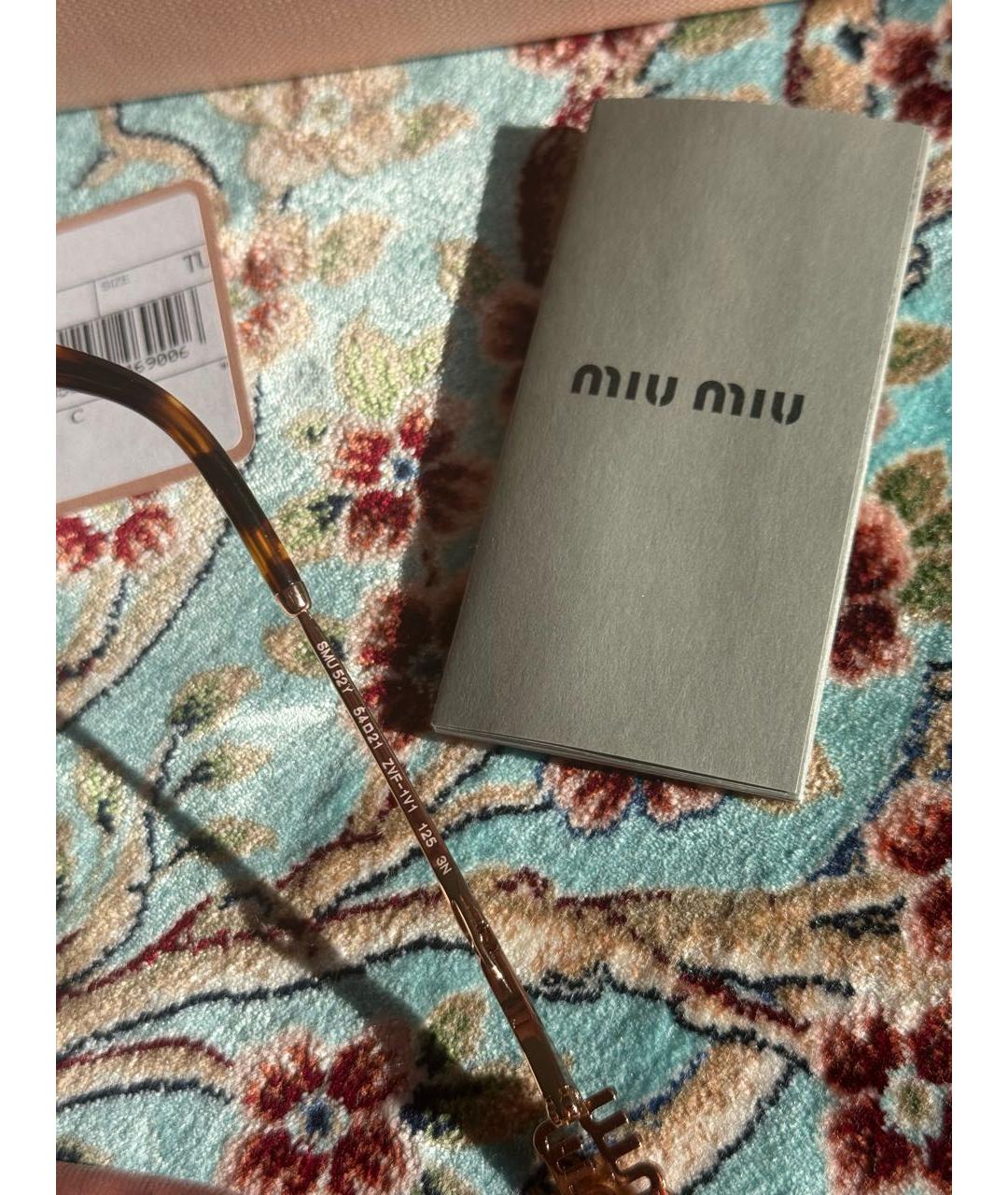 MIU MIU Темно-синие металлические солнцезащитные очки, фото 7