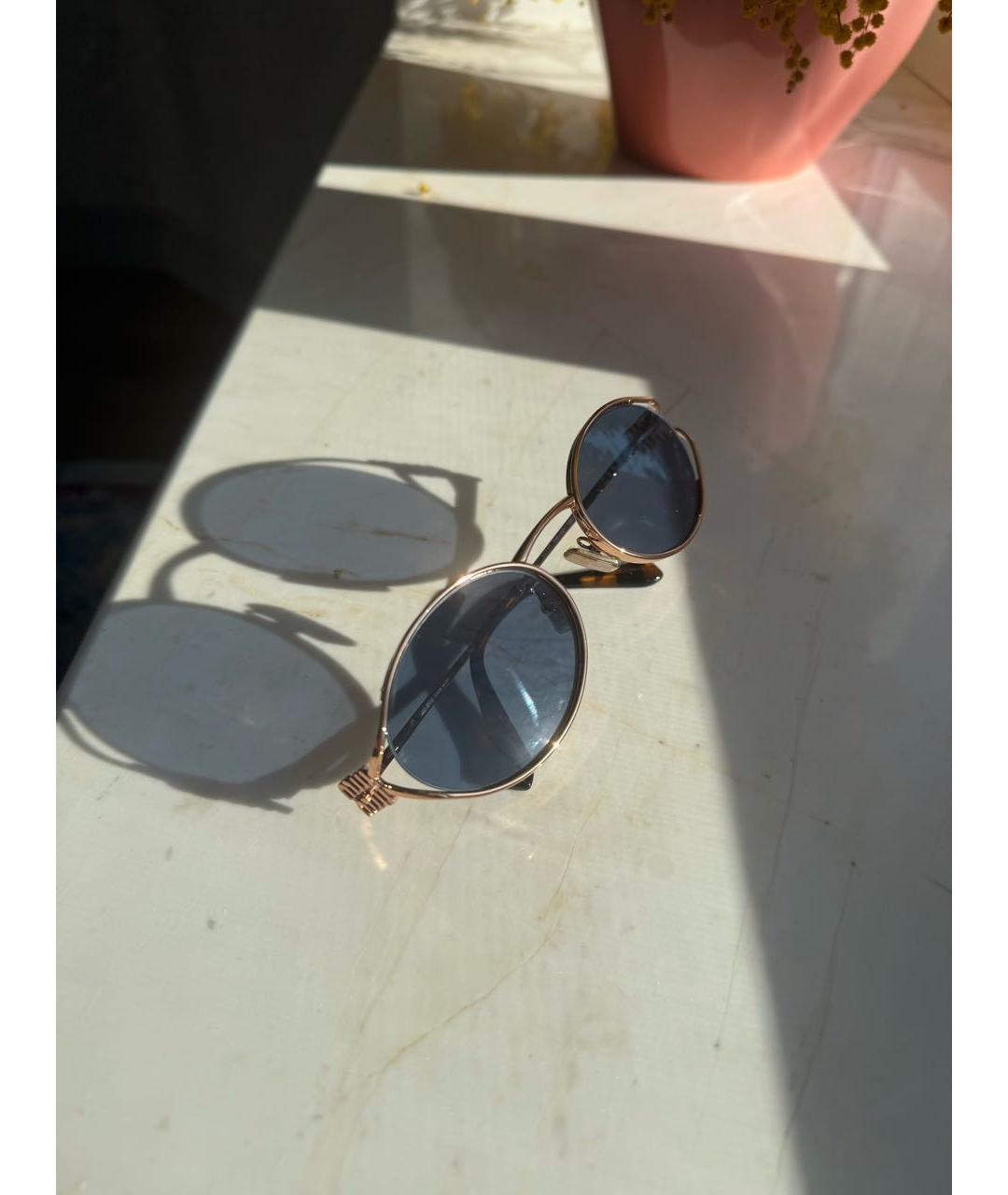MIU MIU Темно-синие металлические солнцезащитные очки, фото 3