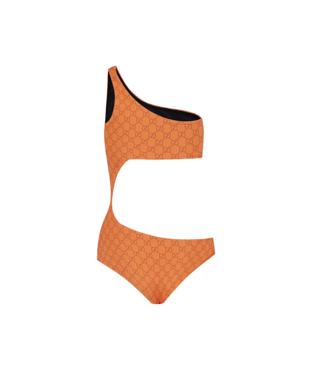GUCCI Оранжевый полиэстеровый купальник, фото 2