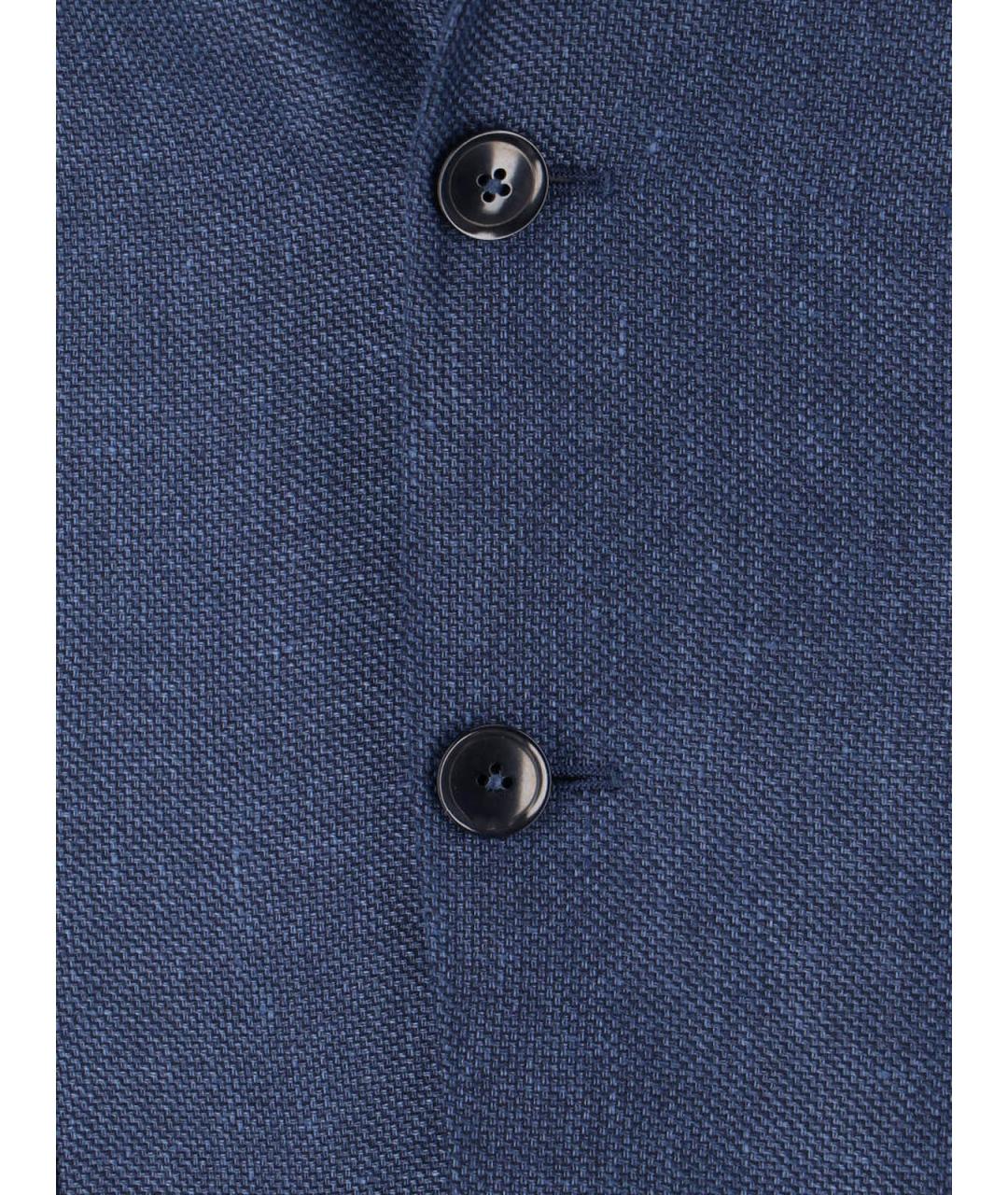 ZEGNA Синий льняной пиджак, фото 4