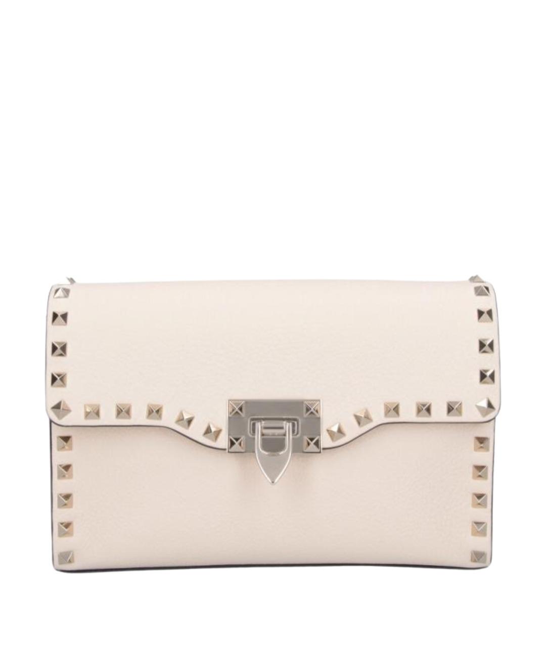 VALENTINO Белая кожаная сумка через плечо, фото 1
