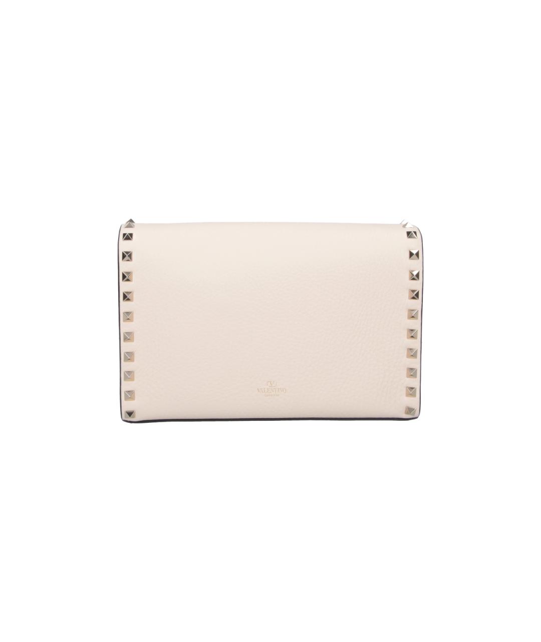 VALENTINO Белая кожаная сумка через плечо, фото 3