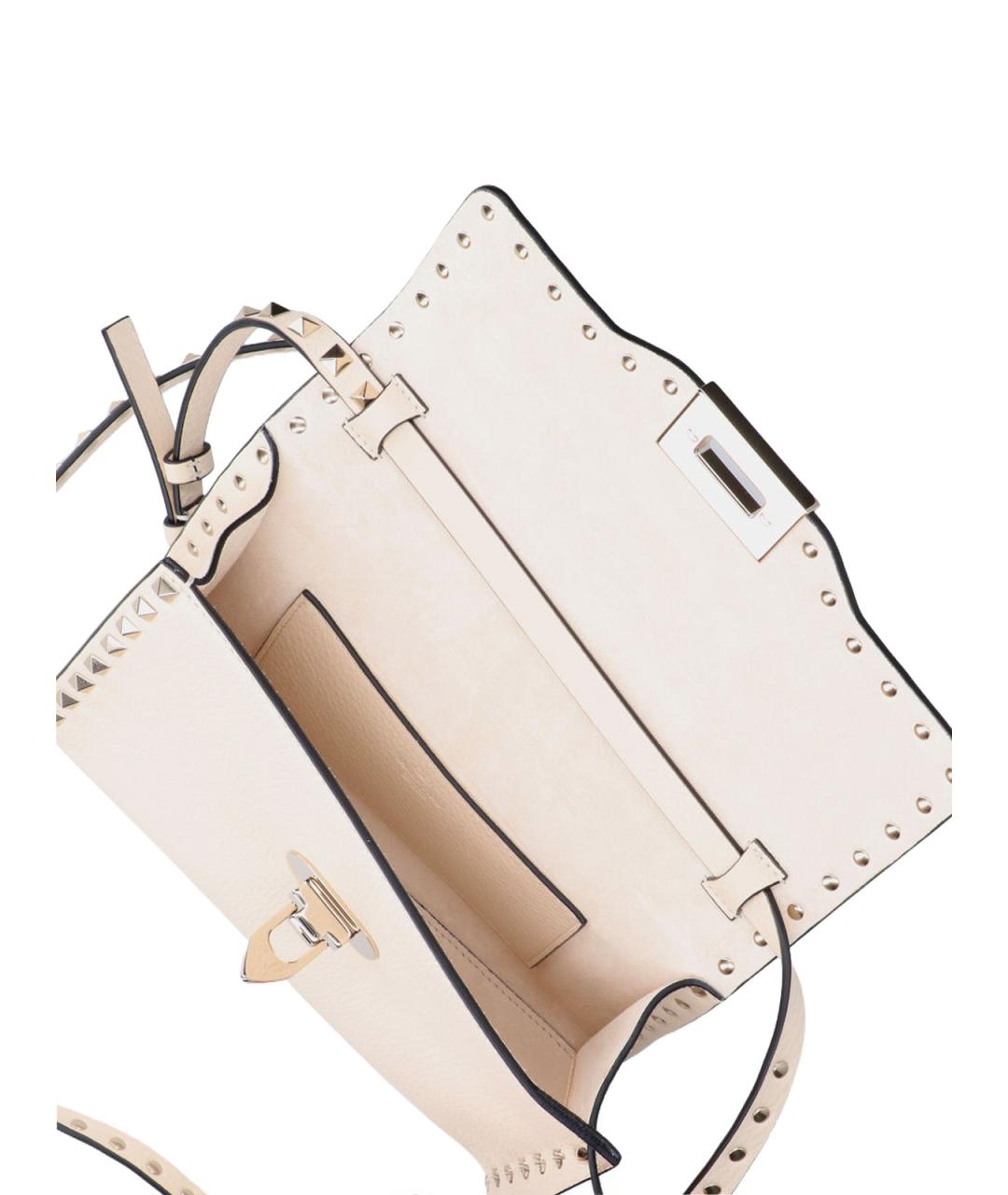 VALENTINO Белая кожаная сумка через плечо, фото 4