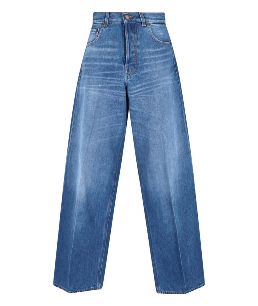 HAIKURE Синие хлопковые прямые джинсы, фото 1