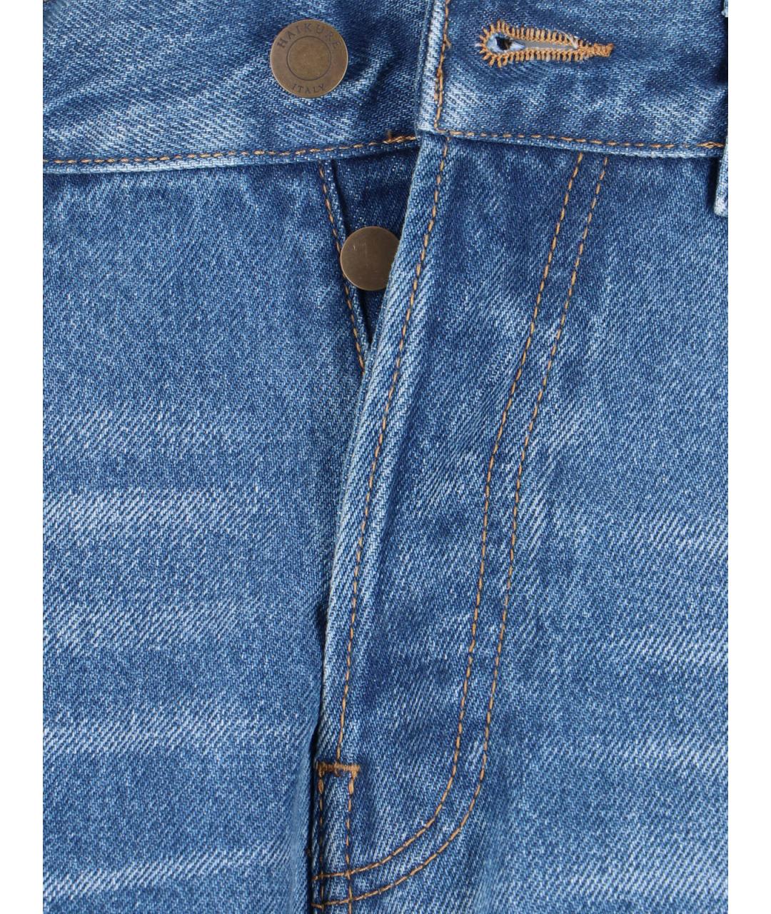 HAIKURE Синие хлопковые прямые джинсы, фото 5