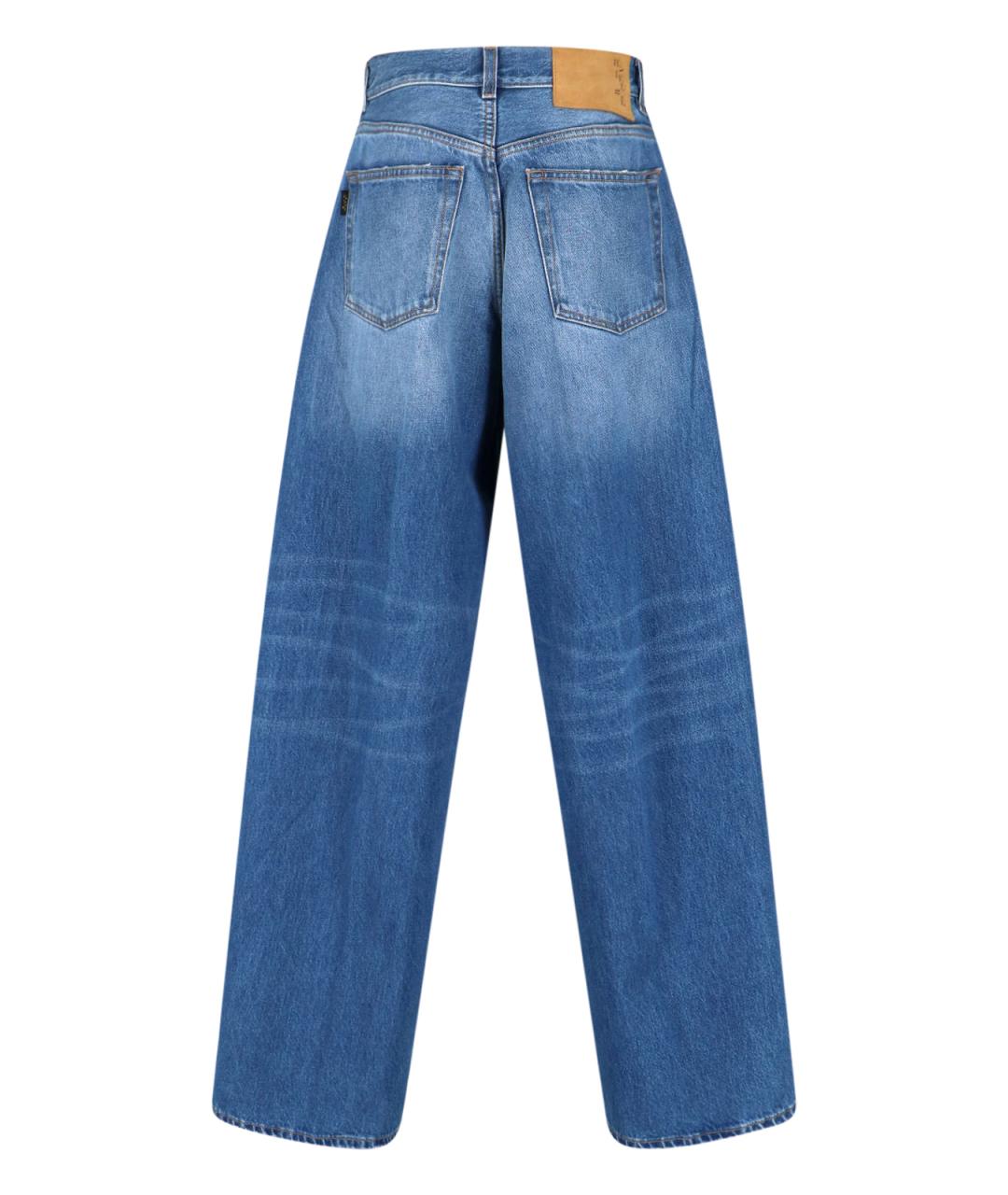 HAIKURE Синие хлопковые прямые джинсы, фото 2