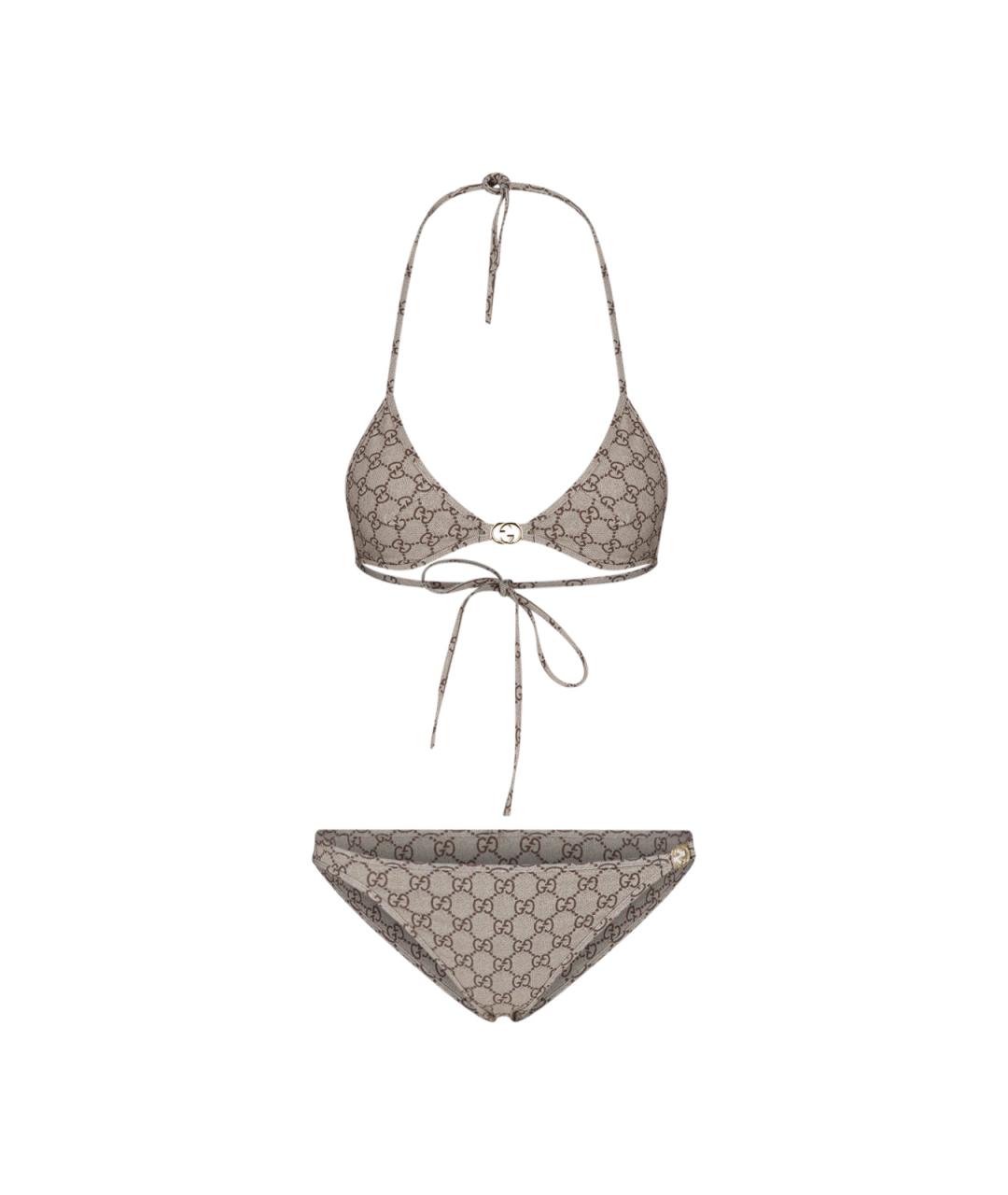 GUCCI Бежевый полиэстеровый купальник, фото 1