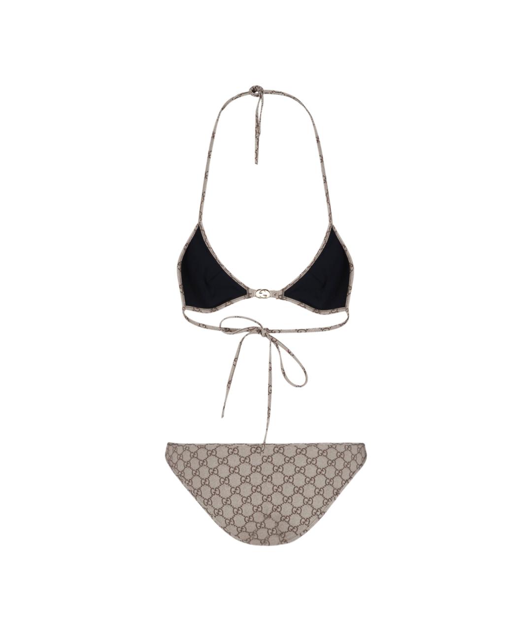 GUCCI Бежевый полиэстеровый купальник, фото 2