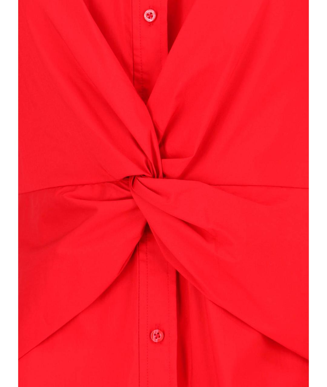 RALPH LAUREN Красное хлопковое повседневное платье, фото 5