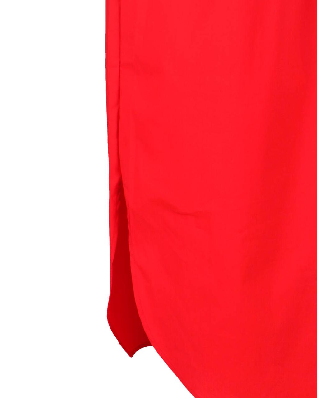 RALPH LAUREN Красное хлопковое повседневное платье, фото 3