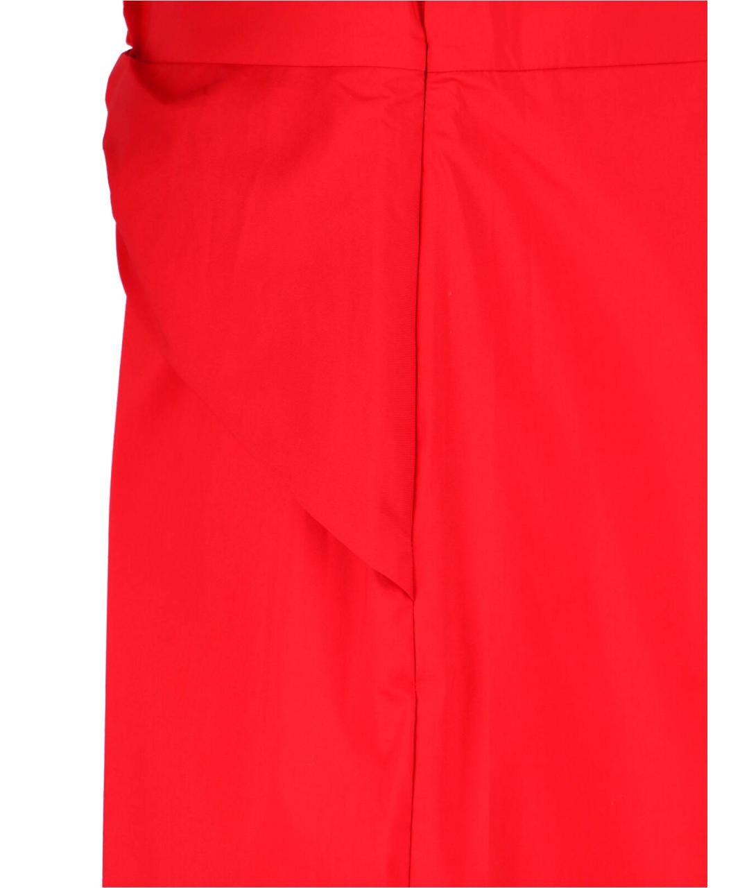 RALPH LAUREN Красное хлопковое повседневное платье, фото 4