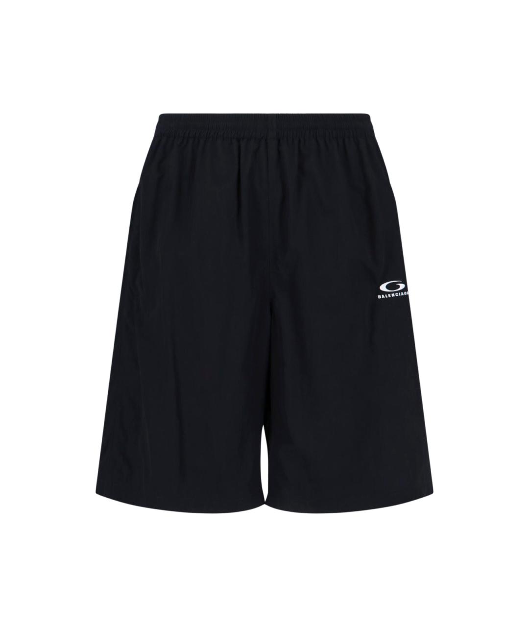 BALENCIAGA Черные полиамидовые повседневные брюки, фото 1