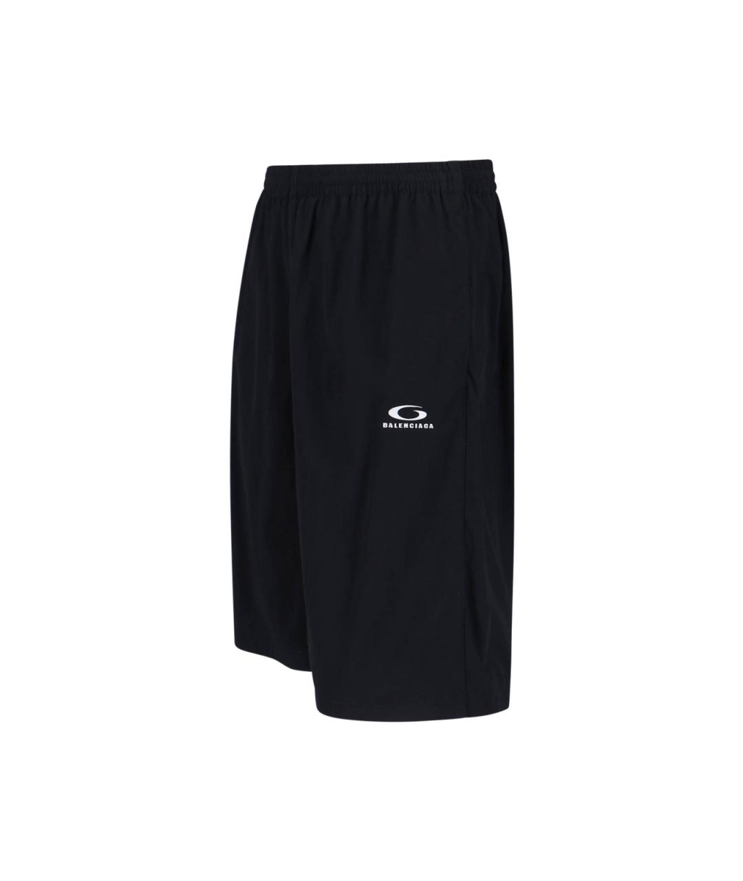 BALENCIAGA Черные полиамидовые повседневные брюки, фото 3