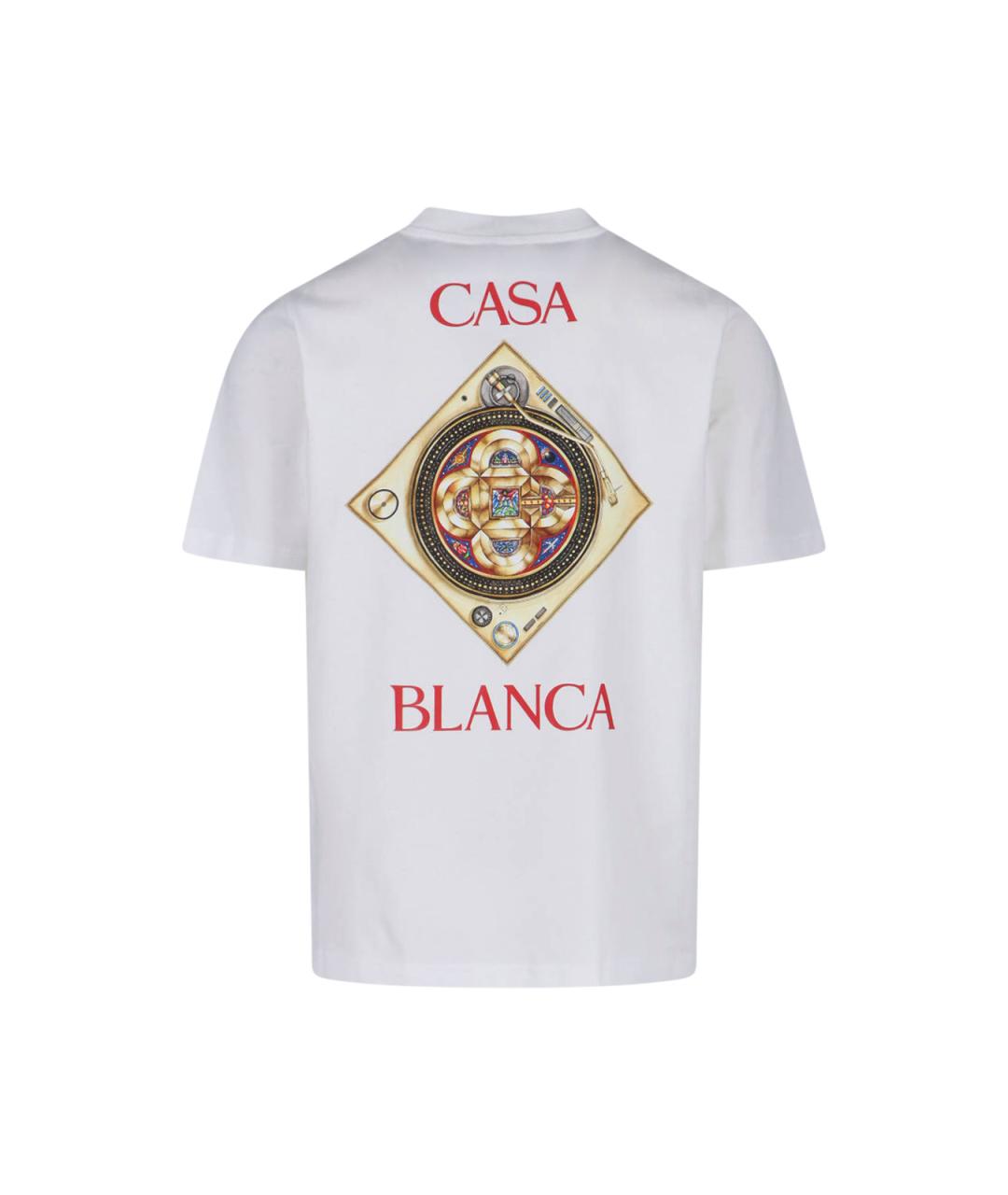 CASABLANCA Белая хлопковая футболка, фото 2