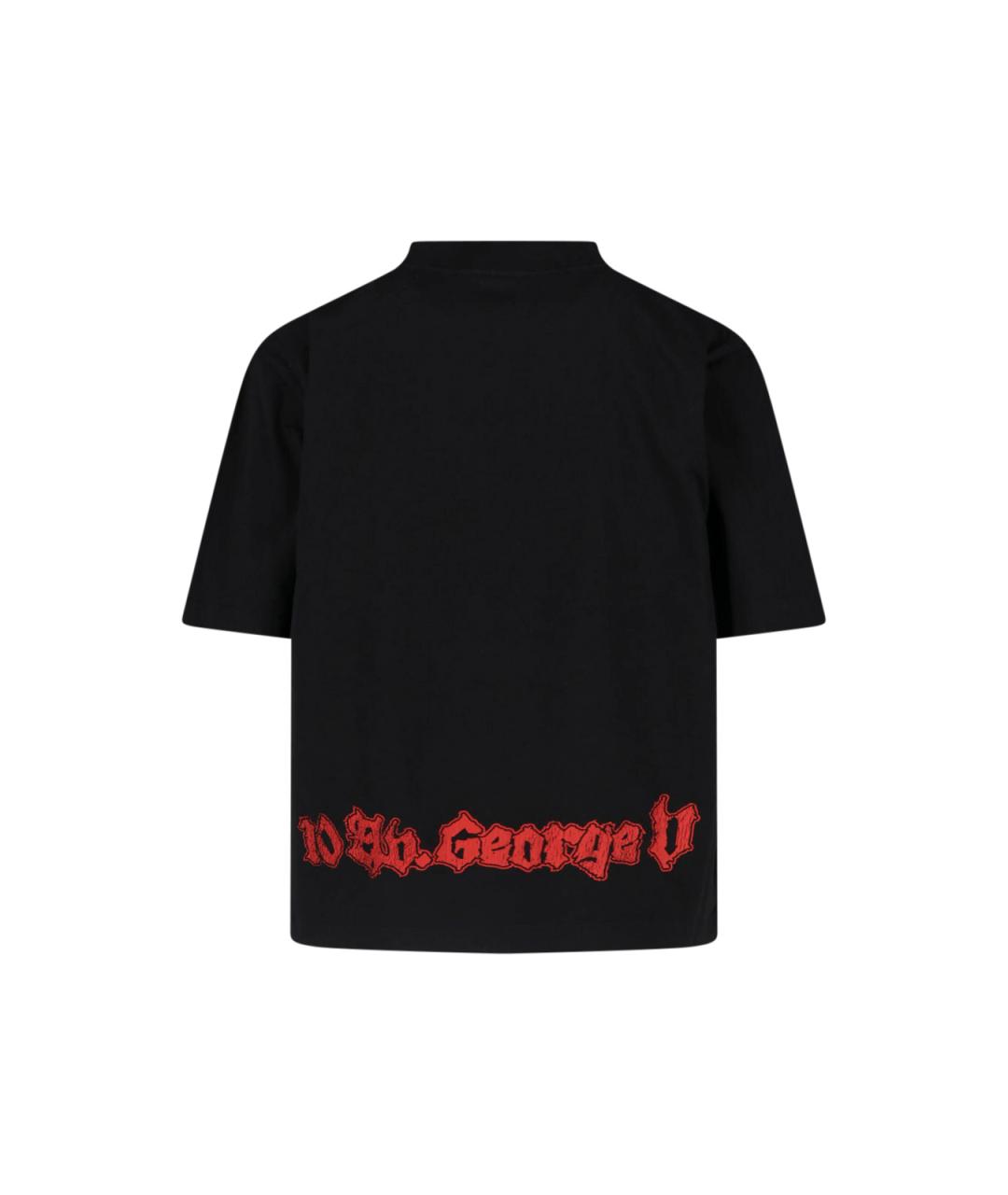 BALENCIAGA Черная хлопковая футболка, фото 2