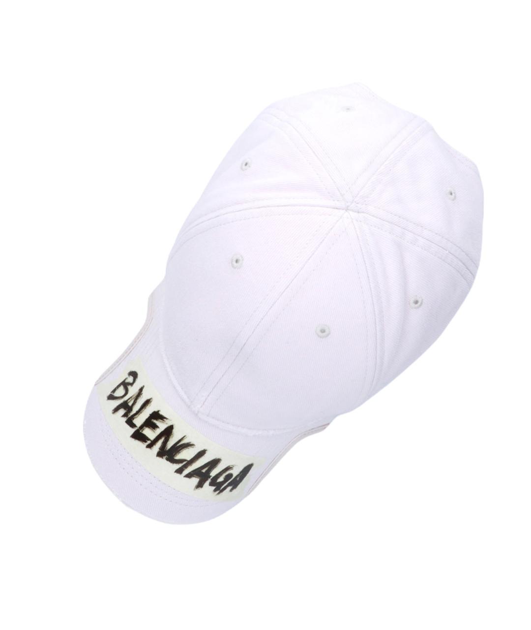 BALENCIAGA Белая хлопковая кепка/бейсболка, фото 3