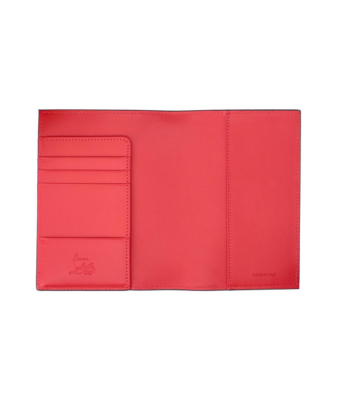 CHRISTIAN LOUBOUTIN Черный кожаный кошелек, фото 2