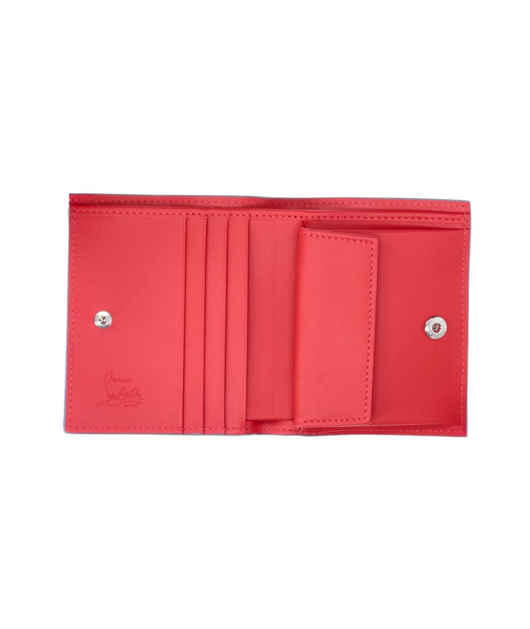 CHRISTIAN LOUBOUTIN Синий кожаный кошелек, фото 2